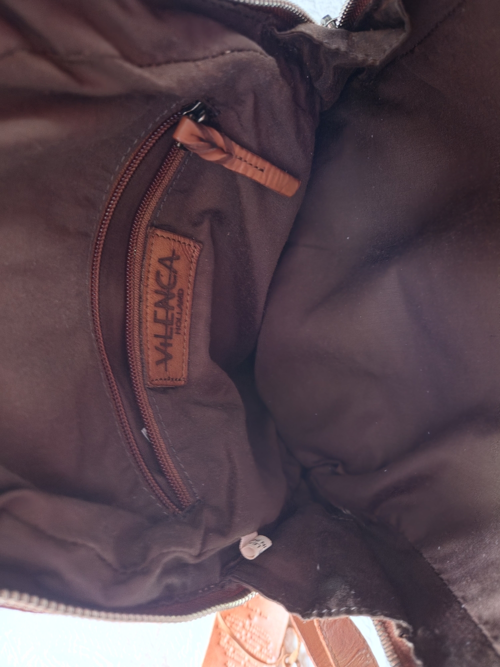 Valencia Woven Leather Backpack in Warm Cognac - Picture 4 of 7